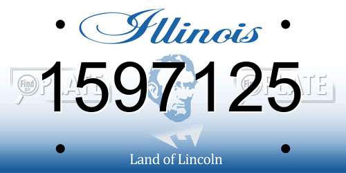 1597125 Illinois License Plate