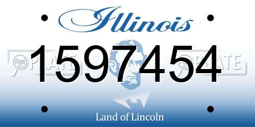 1597454 Illinois License Plate