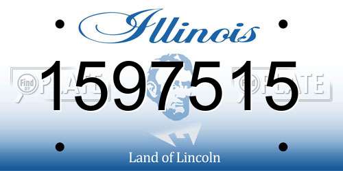 1597515 Illinois License Plate