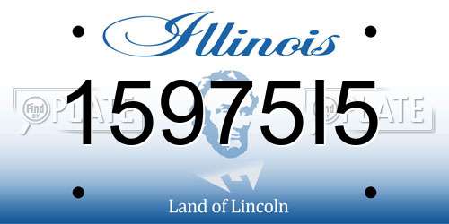 15975I5 Illinois License Plate