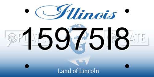 15975I8 Illinois License Plate