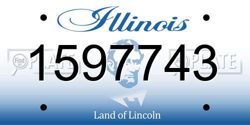 1597743 Illinois License Plate