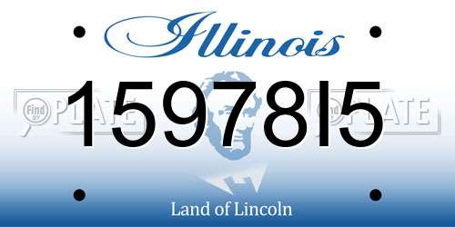 15978I5 Illinois License Plate