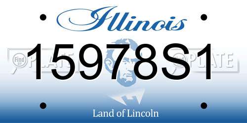 15978S1 Illinois License Plate