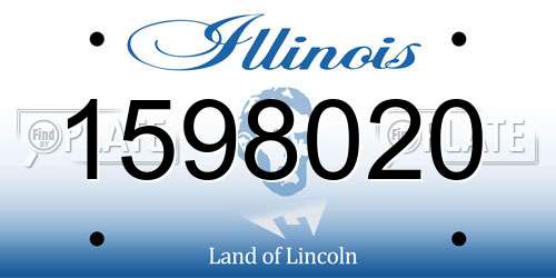 1598020 Illinois License Plate