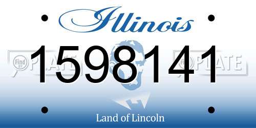 1598141 Illinois License Plate