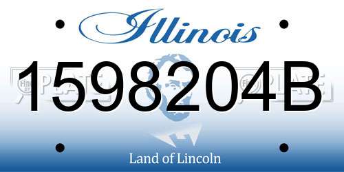 1598204B Illinois License Plate