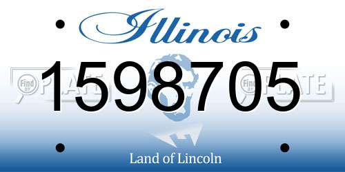 1598705 Illinois License Plate