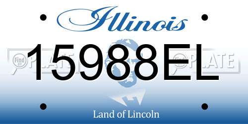 15988EL Illinois License Plate