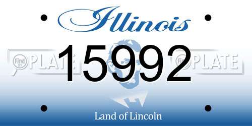 15992 Illinois License Plate