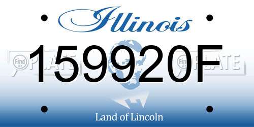 159920F Illinois License Plate