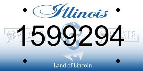 1599294 Illinois License Plate