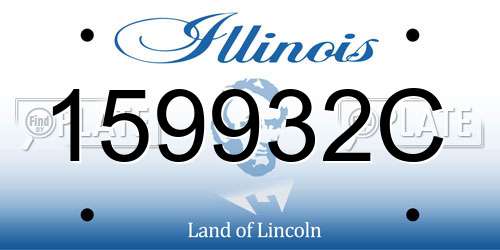159932C Illinois License Plate