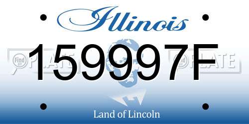 159997F Illinois License Plate