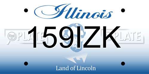 159IZK Illinois License Plate