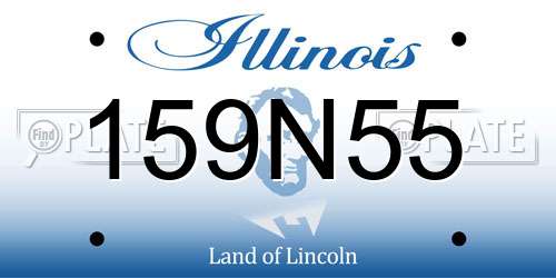 159N55 Illinois License Plate