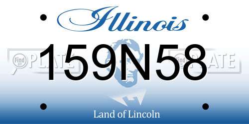 159N58 Illinois License Plate