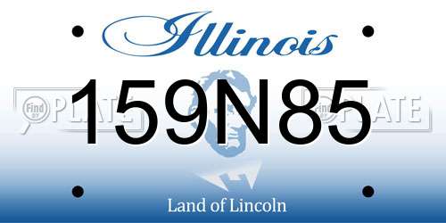 159N85 Illinois License Plate