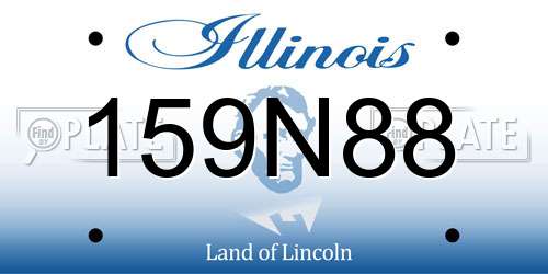159N88 Illinois License Plate