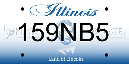 159NB5 Illinois License Plate