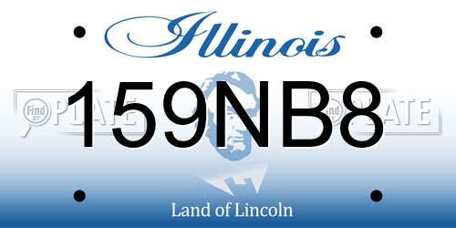159NB8 Illinois License Plate