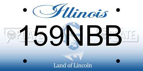159NBB Illinois License Plate