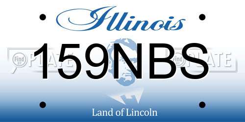 159NBS Illinois License Plate