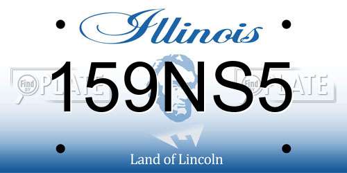 159NS5 Illinois License Plate