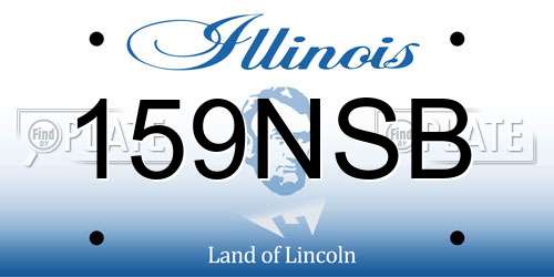 159NSB Illinois License Plate