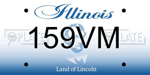 159VM Illinois License Plate