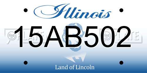 15AB502 Illinois License Plate