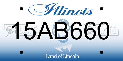 15AB660 Illinois License Plate