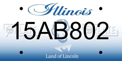 15AB802 Illinois License Plate