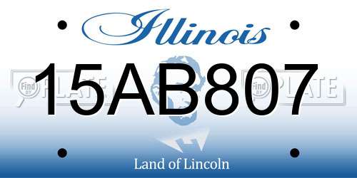 15AB807 Illinois License Plate