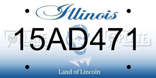 15AD471 Illinois License Plate
