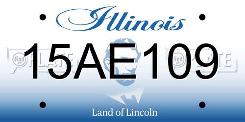 15AE109 Illinois License Plate