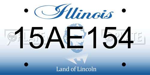 15AE154 Illinois License Plate