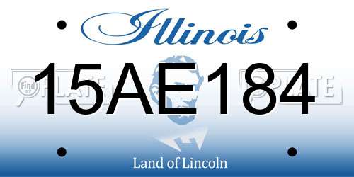 15AE184 Illinois License Plate