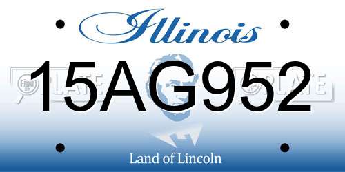 15AG952 Illinois License Plate
