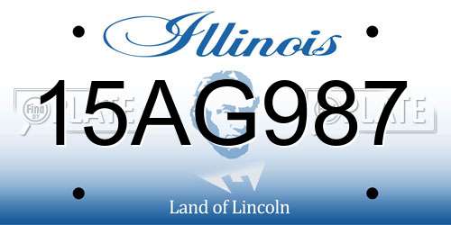 15AG987 Illinois License Plate