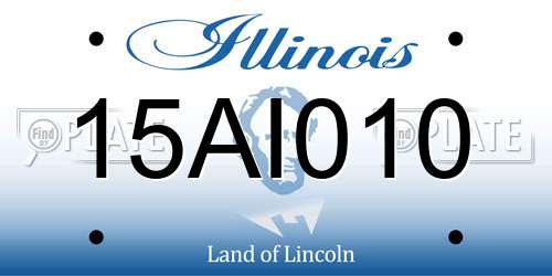 15AI010 Illinois License Plate