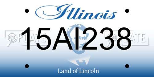 15AI238 Illinois License Plate
