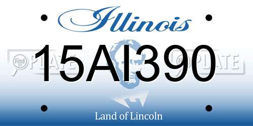 15AI390 Illinois License Plate