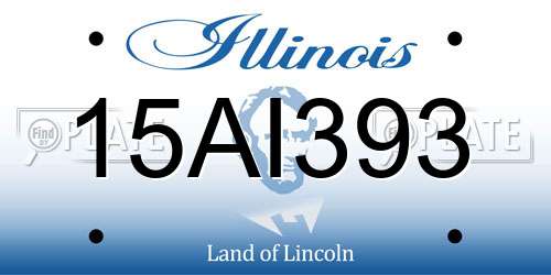 15AI393 Illinois License Plate