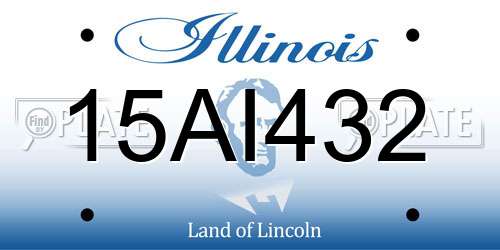 15AI432 Illinois License Plate