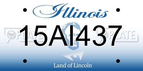 15AI437 Illinois License Plate