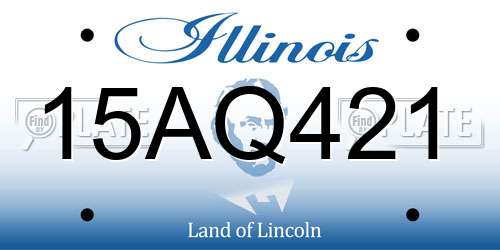 15AQ421 Illinois License Plate