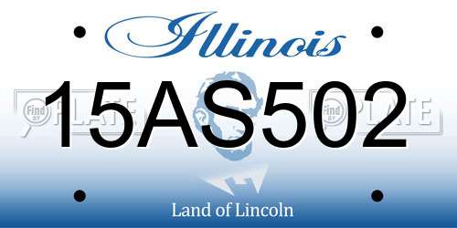 15AS502 Illinois License Plate