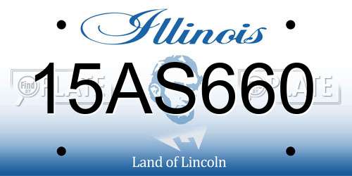 15AS660 Illinois License Plate