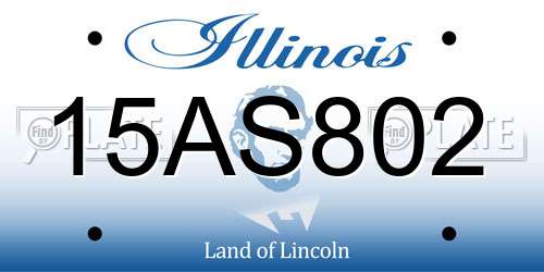 15AS802 Illinois License Plate